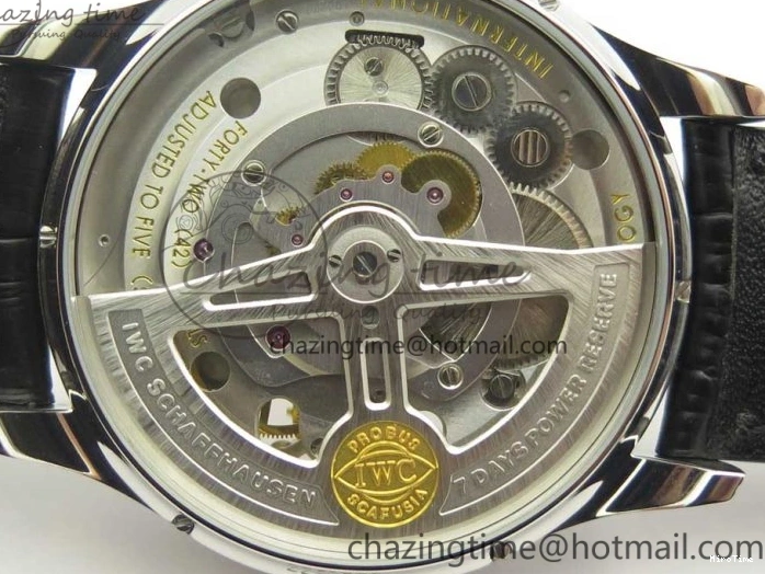 MIROTIME 0426 Upgraded Portuguese Flying Tourbillon SS White Dial 2 Sub Dials on Black Leather Strap 7161